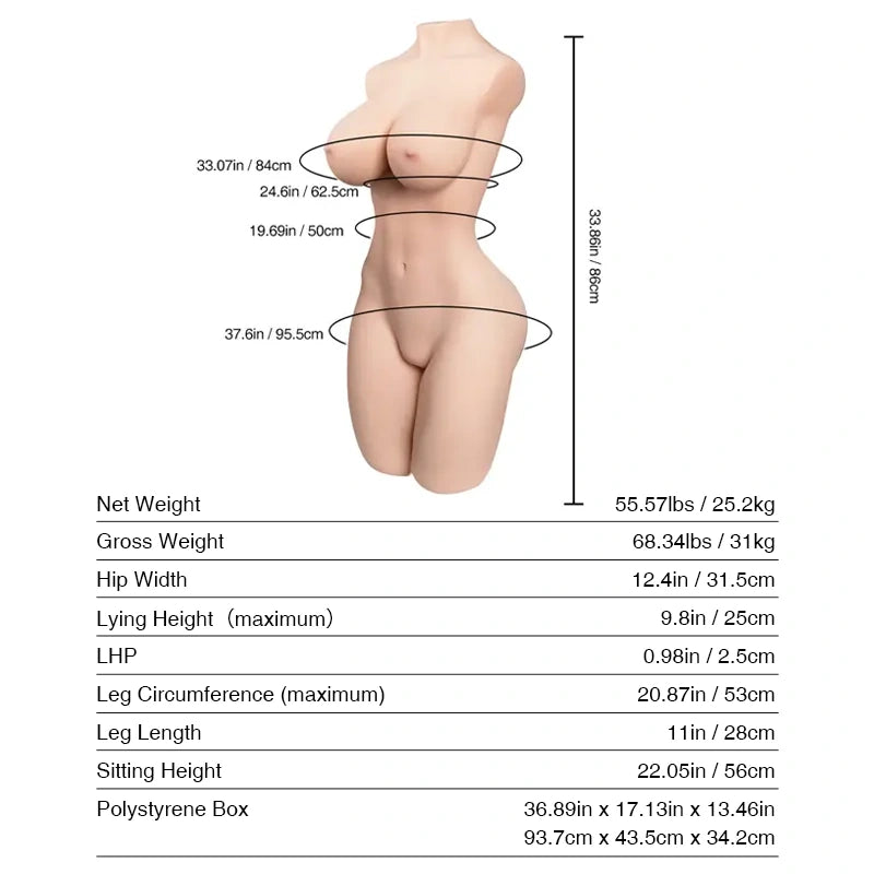 T61 Sex Doll_Doll Measurements