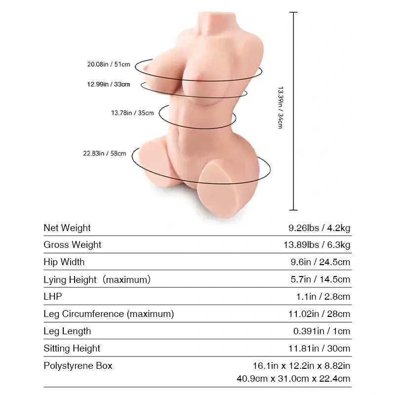 T630 Sex Doll_Doll Measurements