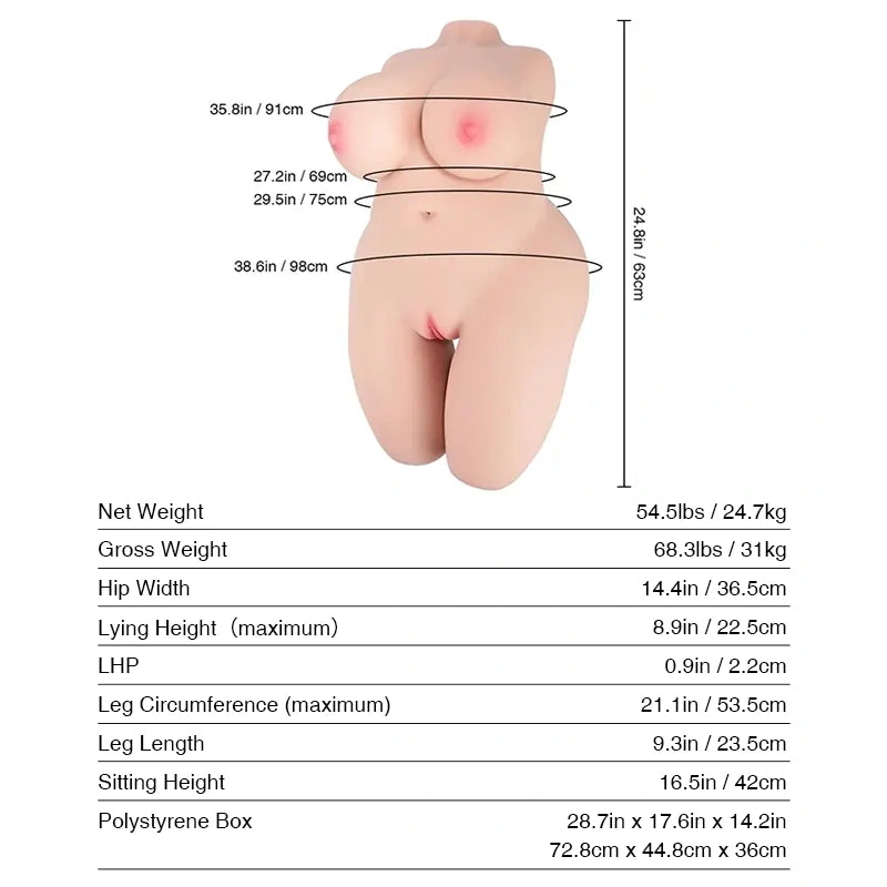 T612 Sex Doll_Doll Measurements