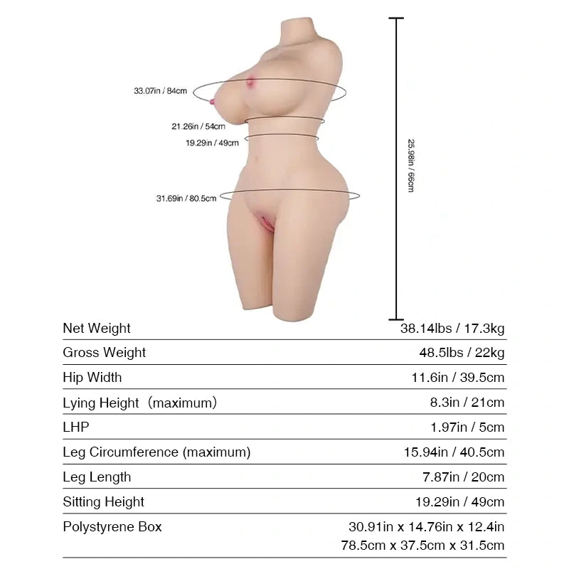 T612 Sex Doll_Doll Measurements