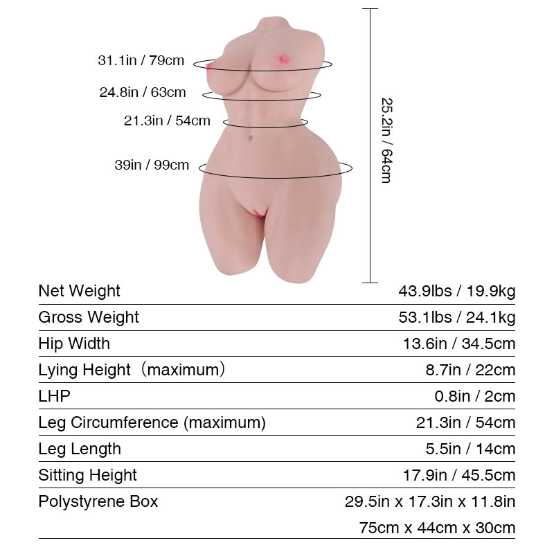 T618 Sex Doll_Doll Measurements