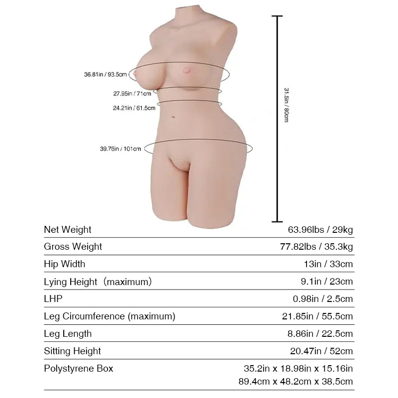 T631 Sex Doll_Doll Measurements