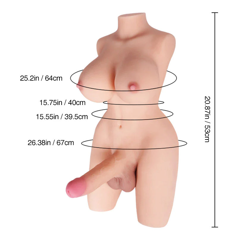 sarina fair 19.8lb big penis trans sex doll torso size chart